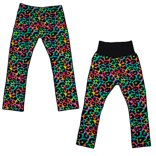 Kinder Leggings Skinny Hose Leo Regenbogenfarben