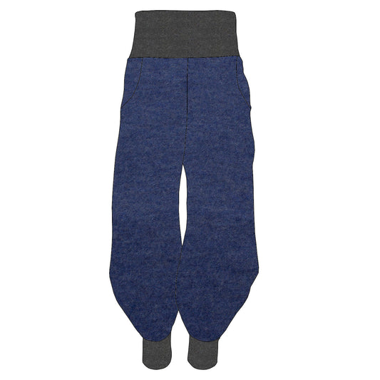 Damen Pumphose Yogahose Walk Blau meliert