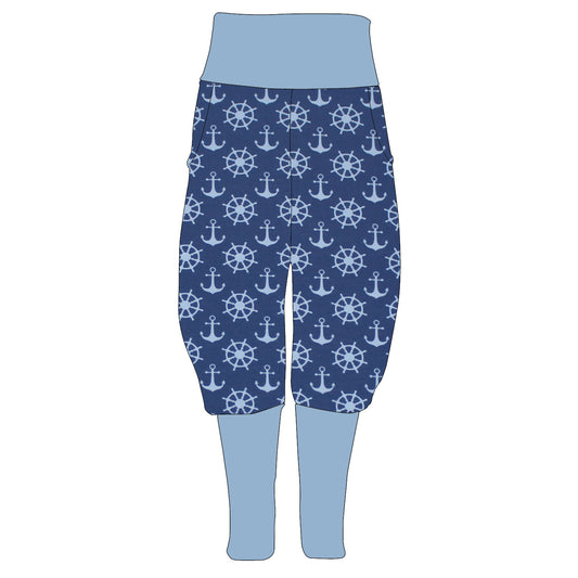 Kinder Knickerbocker Anker Steuerrad blau