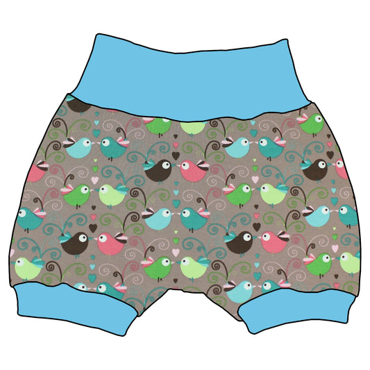 Kinder Shorts Bunte Vögel