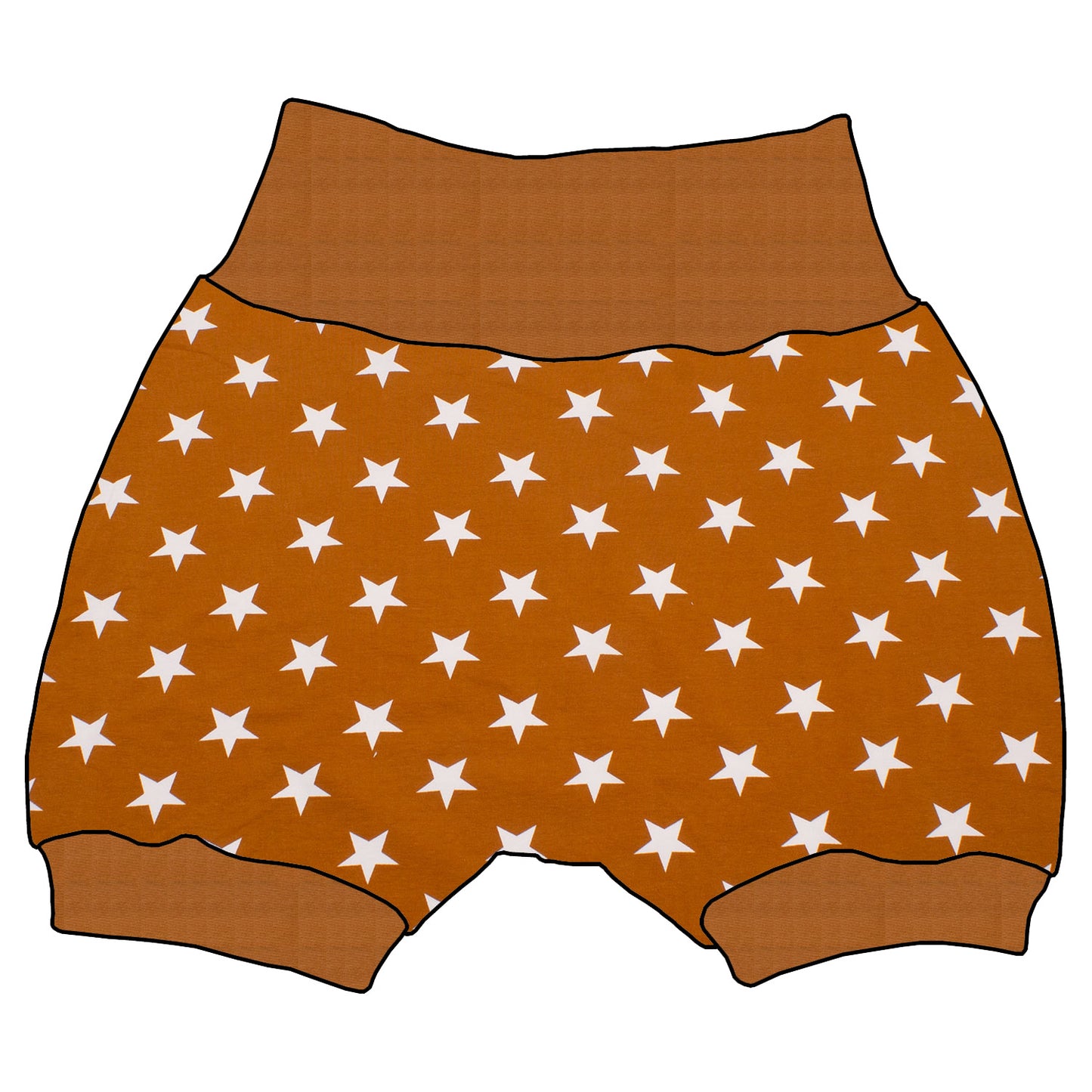 Kinder Shorts Sterne ocker