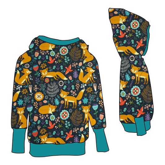 Kinder Retrohoodie Fuchs