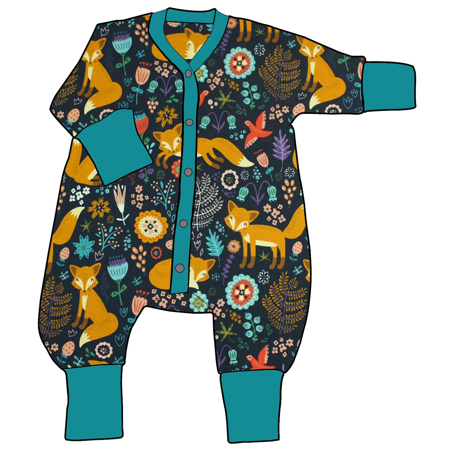 Kinder Einteiler Jumpsuit Fuchs