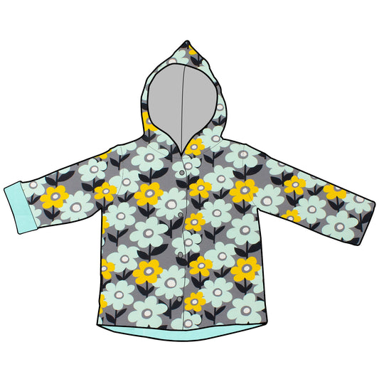 Kinder Wendejacke Übergangsjacke Retro Blumenwiese