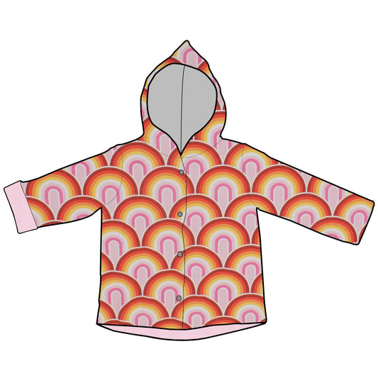 Kinder Wendejacke Übergangsjacke Regenbogen rosa