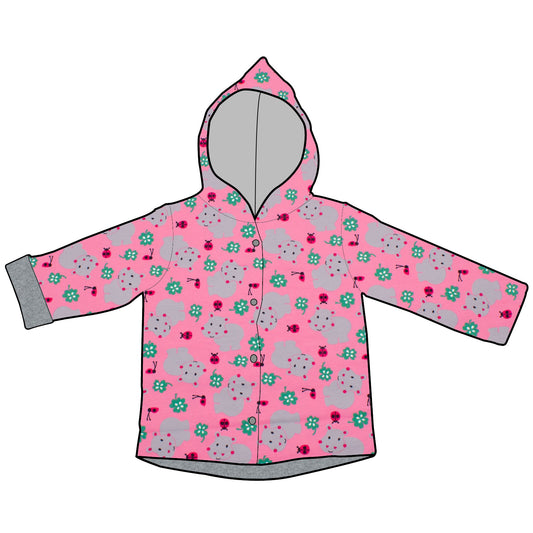 Kinder Wendejacke Übergangsjacke Nilpferd rosa