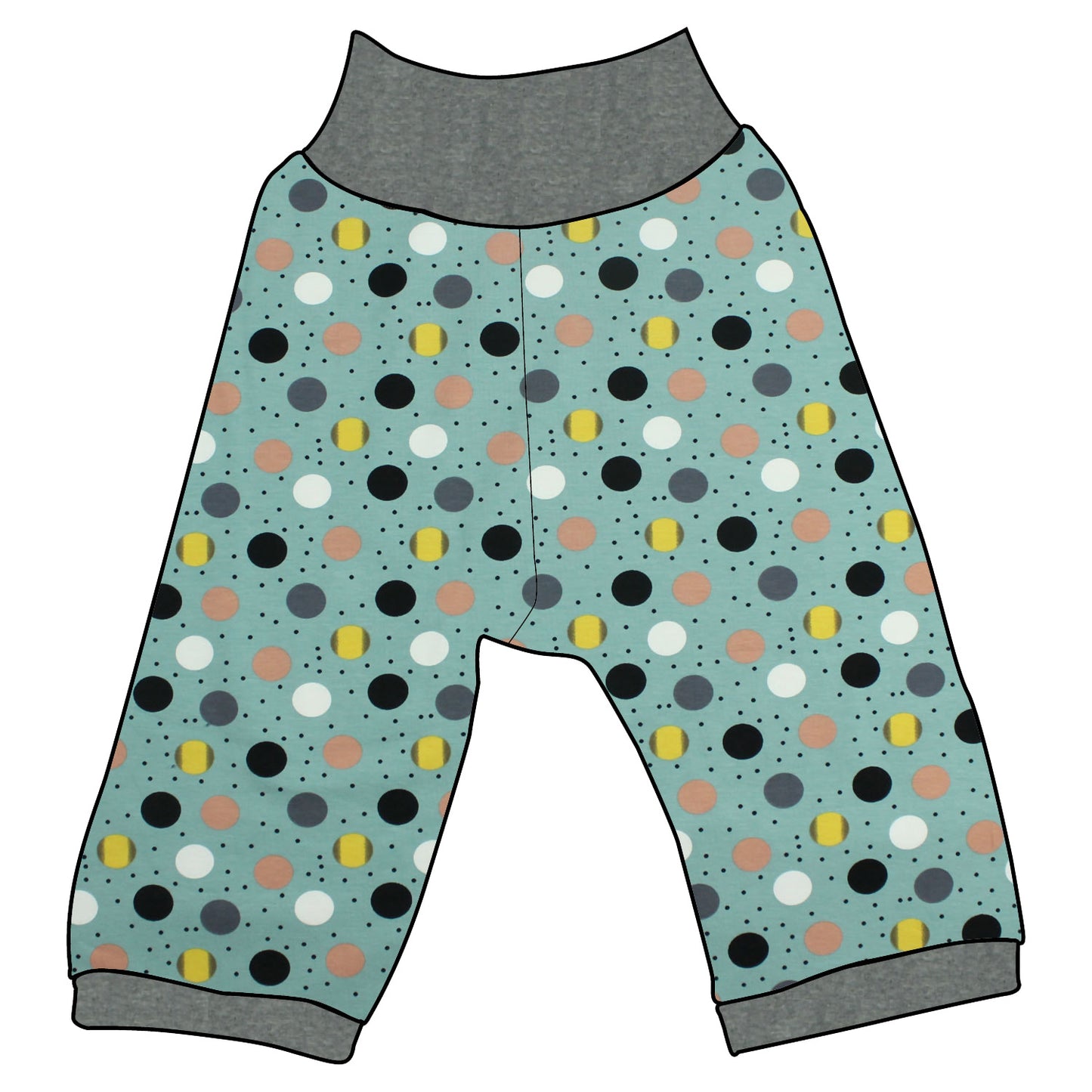 Kinder 3/4 Caprihose Sommerhose Retropunkte