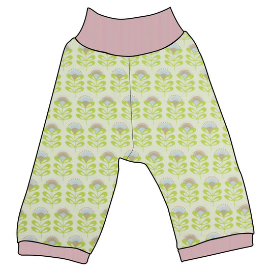 Kinder 3/4 Caprihose Sommerhose Kleine Blumen