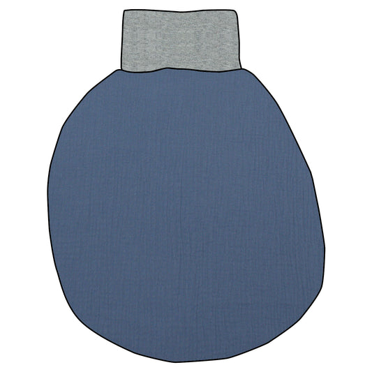 Pucksack / Strampelsack Musselin Blau