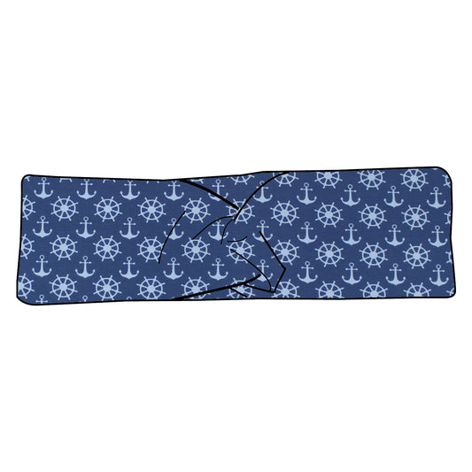 Damen Stirnband Anker Steuerrad blau