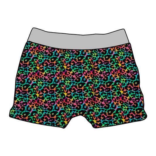 Kinder Boxershorts Leo Regenbogenfarben