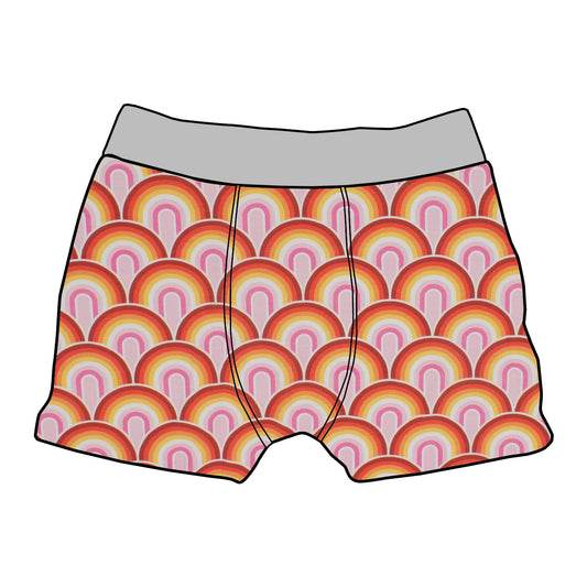 Kinder Boxershorts Regenbogen rosa