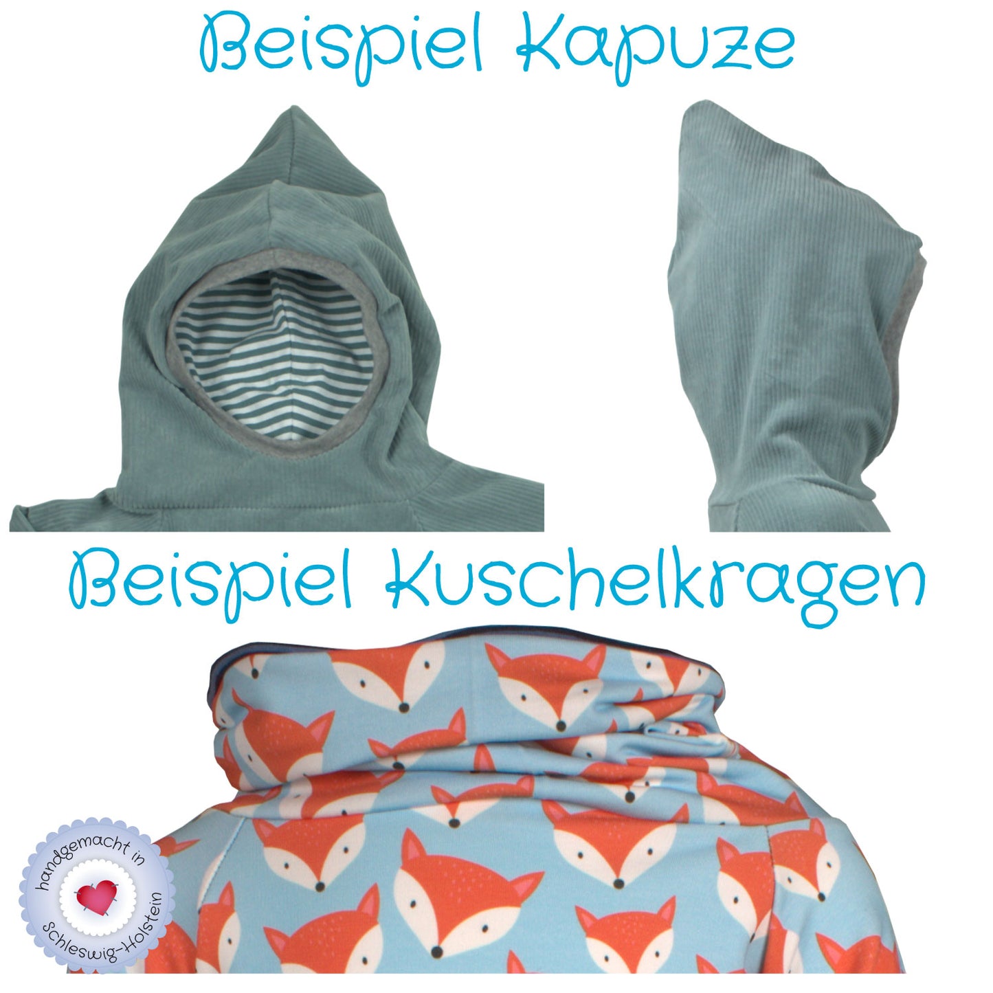 Kinder Retrohoodie Regenbogen Einhörner